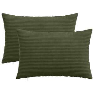 Imagine vidaXL Husă pentru pernă 2 pcs HEERLEN Verde 30 x 50 cm cord