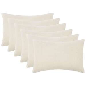 Imagine vidaXL Husă pentru pernă 6 pcs HEERLEN Crem 30 x 50 cm Bouclé