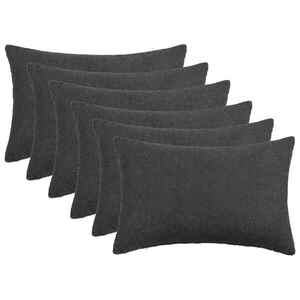 Imagine vidaXL Husă pentru pernă 6 pcs HEERLEN Gri închis 30 x 50 cm Bouclé