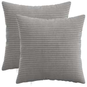 Imagine vidaXL Husă pentru pernă 2 pcs HEERLEN Gri deschis 35 x 35 cm cord