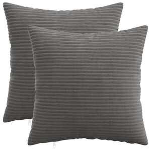 Imagine vidaXL Husă pentru pernă 2 pcs HEERLEN Gri închis 35 x 35 cm cord