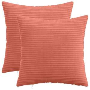 Imagine vidaXL Husă pentru pernă 2 pcs HEERLEN Roșu portocalie 35 x 35 cm cord