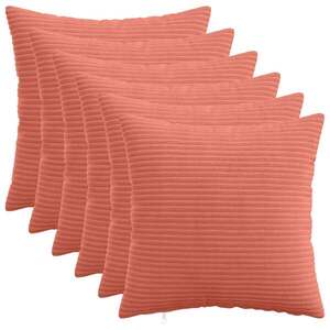 Imagine vidaXL Husă pentru pernă 6 pcs HEERLEN Roșu portocalie 35 x 35 cm cord