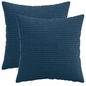 Imagine vidaXL Husă pentru pernă 2 pcs HEERLEN Albastru marin 35 x 35 cm cord