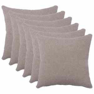 Imagine vidaXL Husă pentru pernă 6 pcs HEERLEN Gri deschis 35 x 35 cm Bouclé