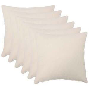 Imagine vidaXL Husă pentru pernă 6 pcs HEERLEN Crem 35 x 35 cm Bouclé