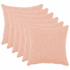 Imagine vidaXL Husă pentru pernă 6 pcs HEERLEN Roz 35 x 35 cm Bouclé