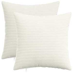 Imagine vidaXL Husă pentru pernă 2 pcs HEERLEN Crem 40 x 40 cm cord