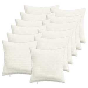 Imagine vidaXL Husă pentru pernă 12 pcs HEERLEN Crem 40 x 40 cm cord