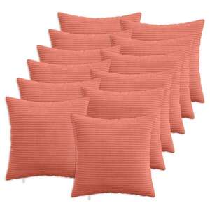 Imagine vidaXL Husă pentru pernă 12 pcs HEERLEN Roșu portocalie 40 x 40 cm