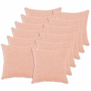 Imagine vidaXL Husă pentru pernă 12 pcs HEERLEN Roz 40 x 40 cm Bouclé