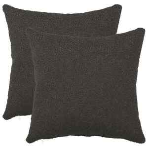 Imagine vidaXL Husă pentru pernă 2 pcs HEERLEN Gri închis 40 x 40 cm Bouclé