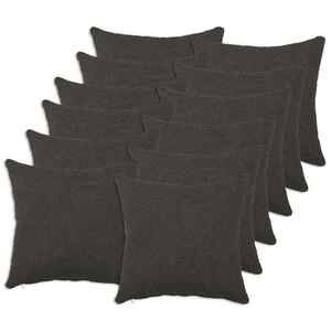 Imagine vidaXL Husă pentru pernă 12 pcs HEERLEN Gri închis 40 x 40 cm Bouclé