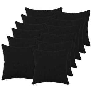 Imagine vidaXL Husă pentru pernă 12 pcs HEERLEN Negru 40 x 40 cm Bouclé