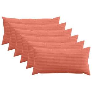 Imagine vidaXL Husă pentru pernă 6 pcs HEERLEN Roșu portocalie 40 x 70 cm cord