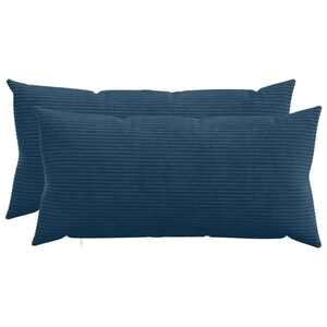 Imagine vidaXL Husă pentru pernă 2 pcs HEERLEN Albastru marin 40 x 70 cm cord