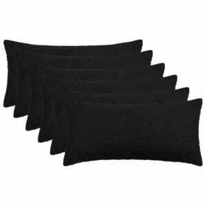 Imagine vidaXL Husă pentru pernă 6 pcs HEERLEN Negru 40 x 70 cm Bouclé