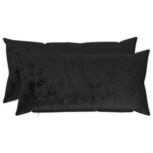 Imagine vidaXL Husă pentru pernă 2 pcs HEERLEN Negru 40 x 70 cm Flanelă