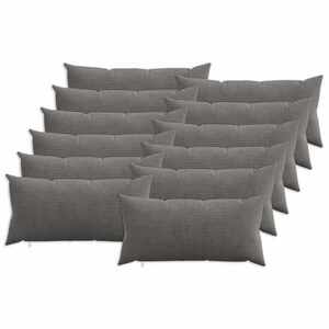 Imagine vidaXL Husă pentru pernă 12 pcs HEERLEN Gri închis 40 x 80 cm cord