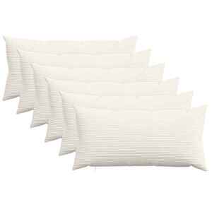 Imagine vidaXL Husă pentru pernă 6 pcs HEERLEN Crem 40 x 80 cm cord