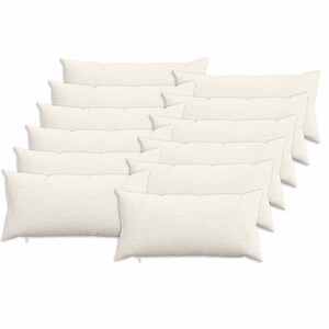 Imagine vidaXL Husă pentru pernă 12 pcs HEERLEN Crem 40 x 80 cm cord
