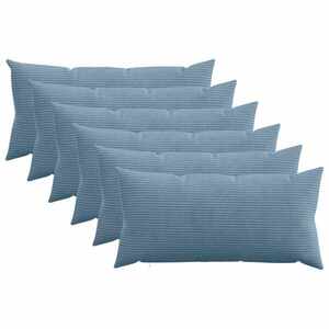 Imagine vidaXL Husă pentru pernă 6 pcs HEERLEN albastru 40 x 80 cm cord