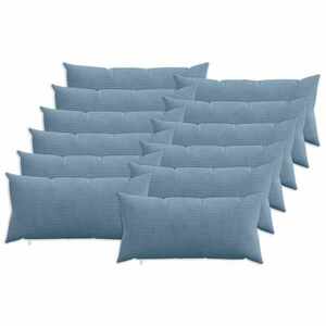 Imagine vidaXL Husă pentru pernă 12 pcs HEERLEN albastru 40 x 80 cm cord