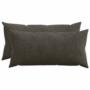 Imagine vidaXL Husă pentru pernă 2 pcs HEERLEN Antracit 40 x 80 cm cord