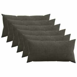 Imagine vidaXL Husă pentru pernă 6 pcs HEERLEN Antracit 40 x 80 cm cord