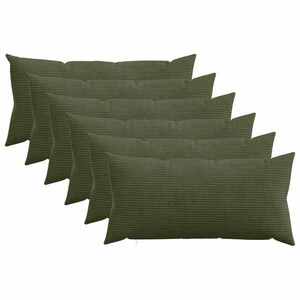 Imagine vidaXL Husă pentru pernă 6 pcs HEERLEN Verde 40 x 80 cm cord