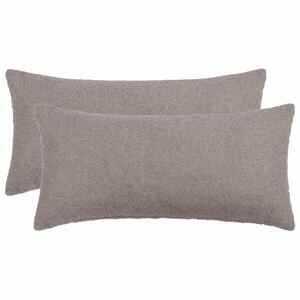 Imagine vidaXL Husă pentru pernă 2 pcs HEERLEN Gri deschis 40 x 80 cm Bouclé