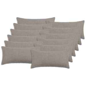 Imagine vidaXL Husă pentru pernă 12 pcs HEERLEN Gri deschis 40 x 80 cm Bouclé