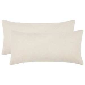 Imagine vidaXL Husă pentru pernă 2 pcs HEERLEN Crem 40 x 80 cm Bouclé