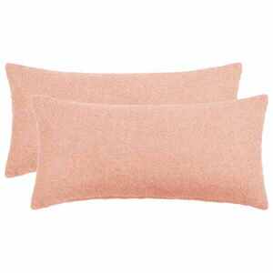 Imagine vidaXL Husă pentru pernă 2 pcs HEERLEN Roz 40 x 80 cm Bouclé