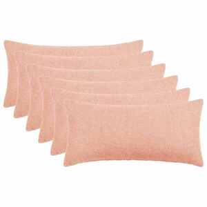 Imagine vidaXL Husă pentru pernă 6 pcs HEERLEN Roz 40 x 80 cm Bouclé