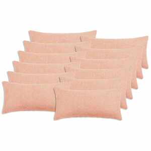 Imagine vidaXL Husă pentru pernă 12 pcs HEERLEN Roz 40 x 80 cm Bouclé