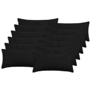 Imagine vidaXL Husă pentru pernă 12 pcs HEERLEN Negru 40 x 80 cm Bouclé