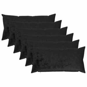 Imagine vidaXL Husă pentru pernă 6 pcs HEERLEN Negru 40 x 80 cm Flanelă