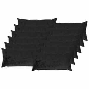 Imagine vidaXL Husă pentru pernă 12 pcs HEERLEN Negru 40 x 80 cm Flanelă