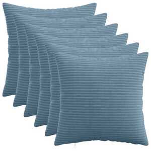 Imagine vidaXL Husă pentru pernă 6 pcs HEERLEN albastru 50 x 50 cm cord