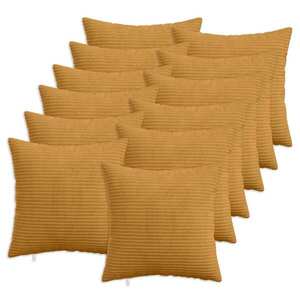 Imagine vidaXL Husă pentru pernă 12 pcs HEERLEN Galben 50 x 50 cm cord