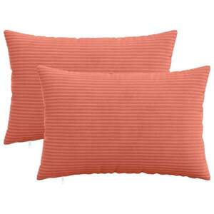 Imagine vidaXL Husă pentru pernă 2 pcs HEERLEN Roșu portocalie 50 x 70 cm cord
