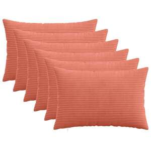 Imagine vidaXL Husă pentru pernă 6 pcs HEERLEN Roșu portocalie 50 x 70 cm cord