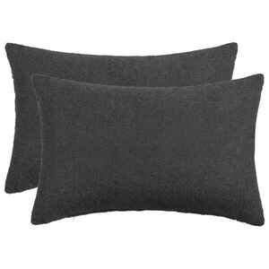Imagine vidaXL Husă pentru pernă 2 pcs HEERLEN Gri închis 50 x 70 cm Bouclé