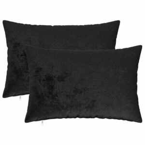 Imagine vidaXL Husă pentru pernă 2 pcs HEERLEN Negru 50 x 70 cm Flanelă