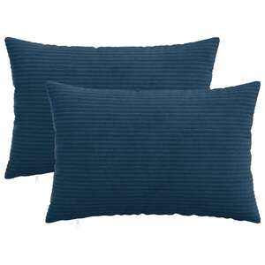 Imagine vidaXL Husă pentru pernă 2 pcs HEERLEN Albastru marin 50 x 75 cm cord
