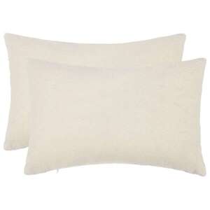 Imagine vidaXL Husă pentru pernă 2 pcs HEERLEN Crem 50 x 80 cm Bouclé