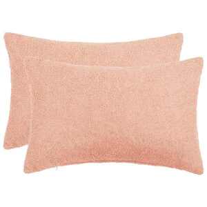 Imagine vidaXL Husă pentru pernă 2 pcs HEERLEN Roz 50 x 80 cm Bouclé
