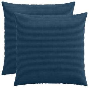 Imagine vidaXL Husă pentru pernă 2 pcs HEERLEN Albastru marin 55 x 55 cm cord