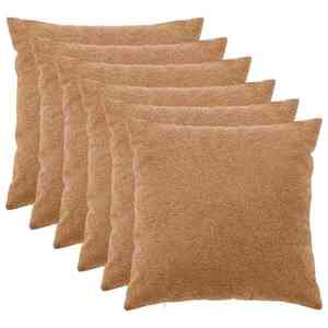 Imagine vidaXL Husă pentru pernă 6 pcs HEERLEN Bej 55 x 55 cm Bouclé